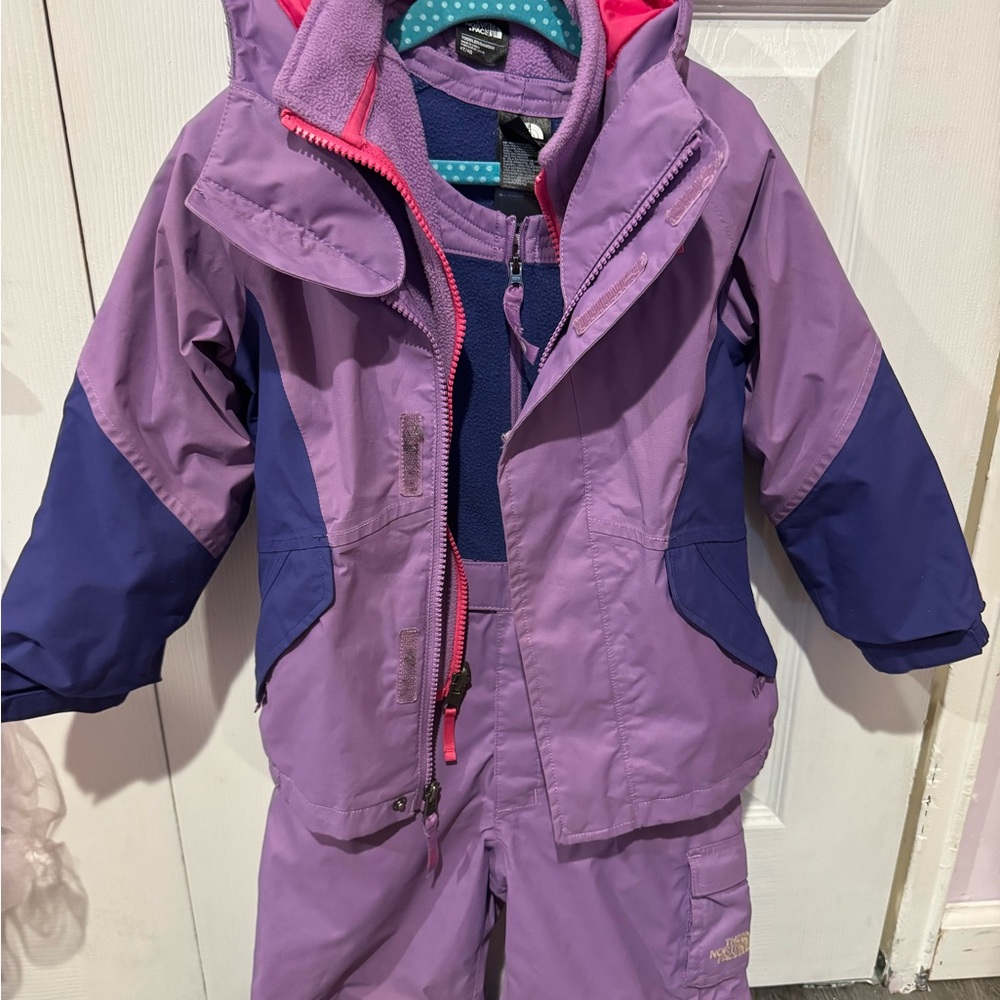 North Face Triclimate 3-in-1 Jacket an Snow bib - 4T
